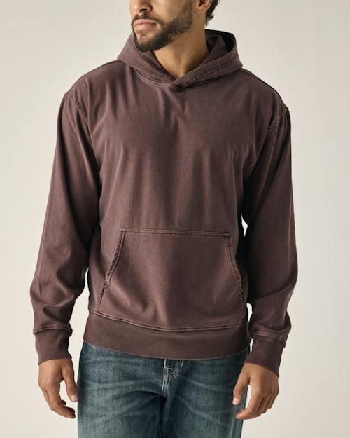 on model image of PatinaTech Hoodie