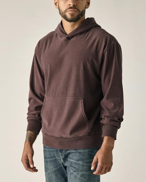 on model image of PatinaTech Hoodie