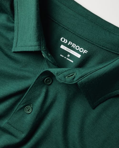 laydown detail image of 72-Hour Merino Polo Shirt