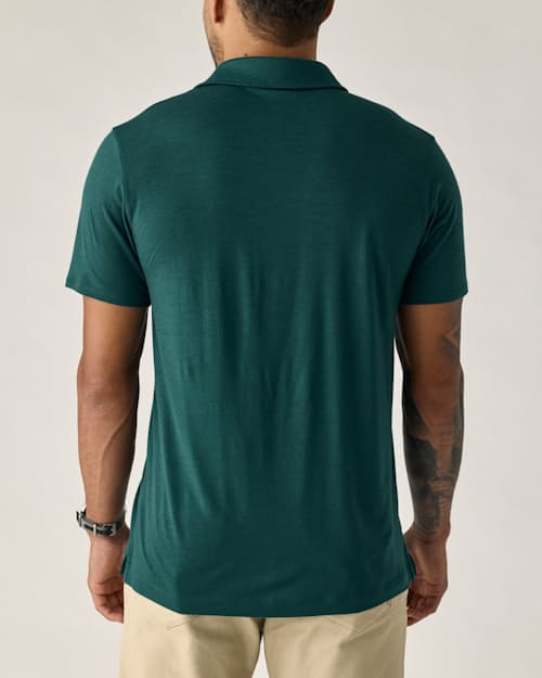 lifestyle image of 72-Hour Merino Polo Shirt