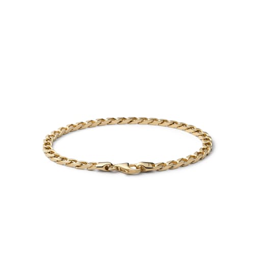 laydown image of 4mm Cuban Chain Bracelet