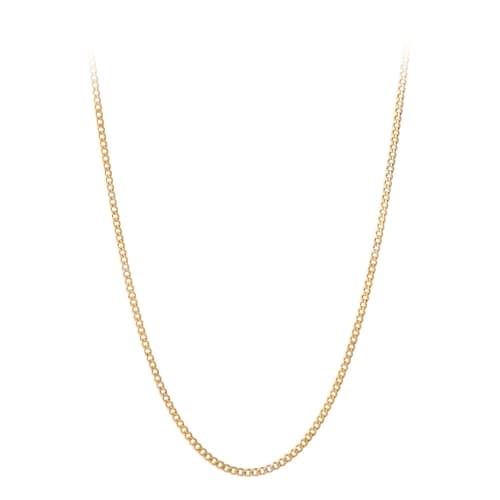 laydown image of 3mm Cuban Chain Necklace