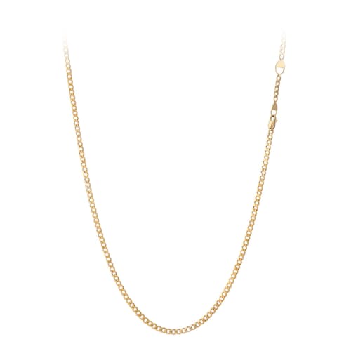 laydown image of 3mm Cuban Chain Necklace