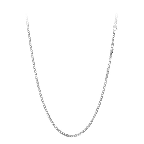 laydown image of 3mm Cuban Chain Necklace