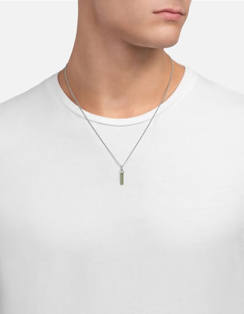 on model image of Remi Aventurine Pendant Necklace