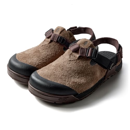laydown image of Huckberry x Bedrock Mountain Clog
