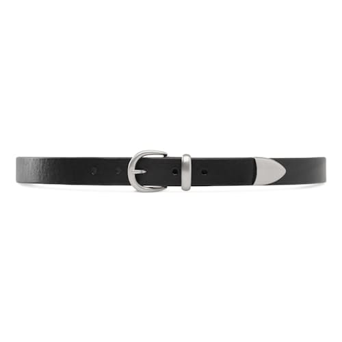 laydown image of Western Bridle Leather Belt Slim