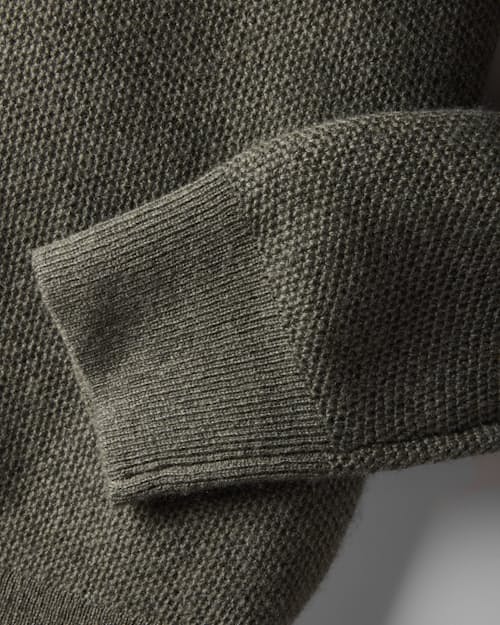laydown detail image of Easycash Merino Quarter Zip Sweater