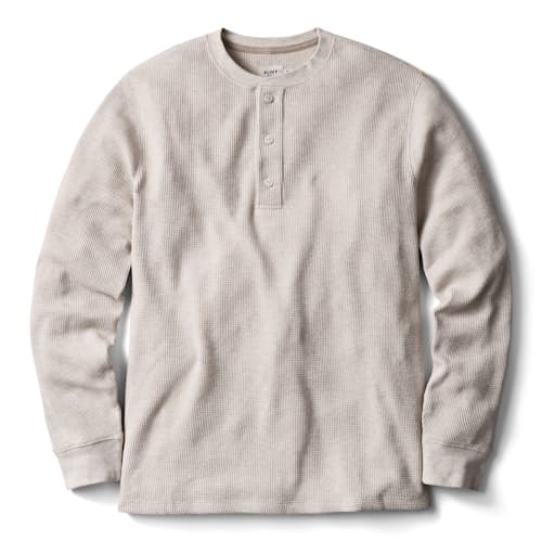 laydown image of Waffle Thermal Henley
