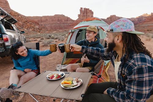 lifestyle image of Helinox Campcore Tactical Table L