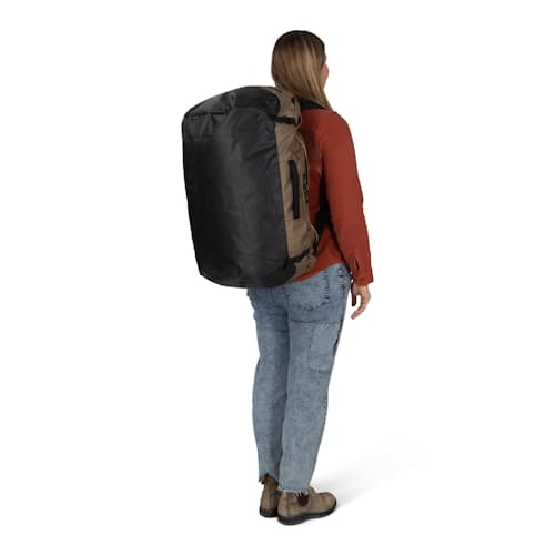 on model image of Campcore Transpoter Duffel 65L