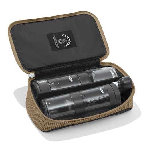 laydown image of OXO Campcore Coffee Brewing Set