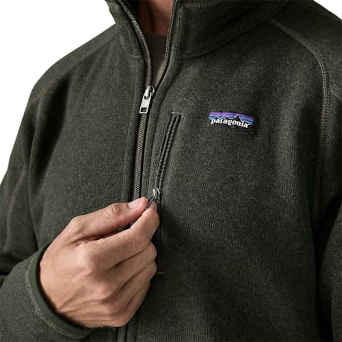 on model image of Better Sweater Fleece Jacket