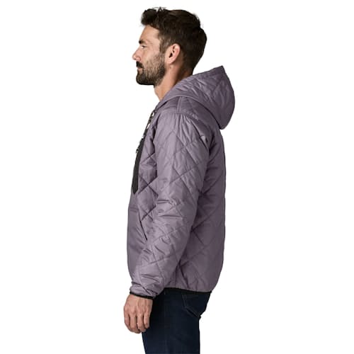 on model image of Diamond Quilted Bomber Hoody
