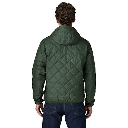 on model image of Diamond Quilted Bomber Hoody