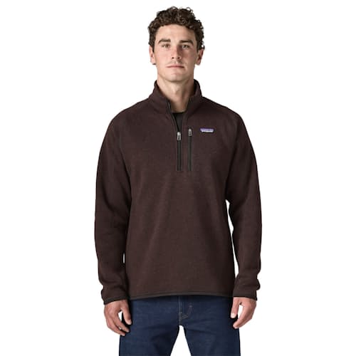 on model image of Better Sweater 1/4-Zip Fleece