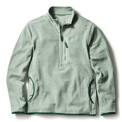 laydown image of GridFleece Half-Zip
