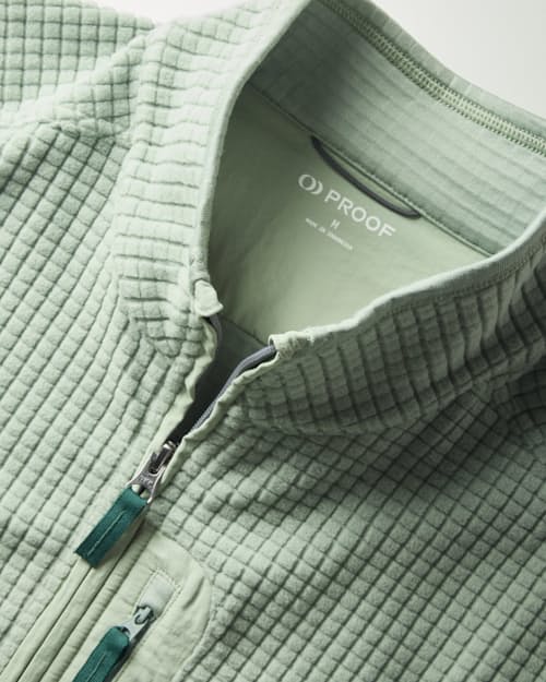 laydown detail image of GridFleece Half-Zip