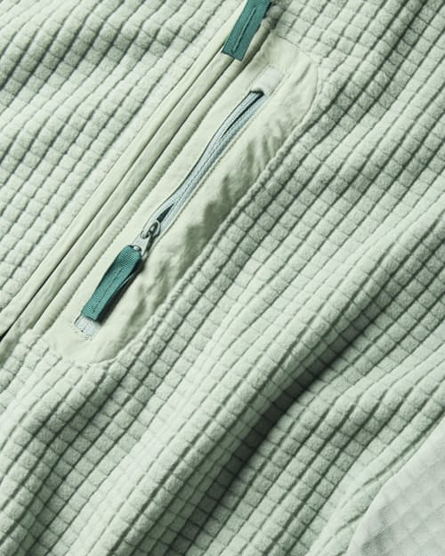 laydown detail image of GridFleece Half-Zip