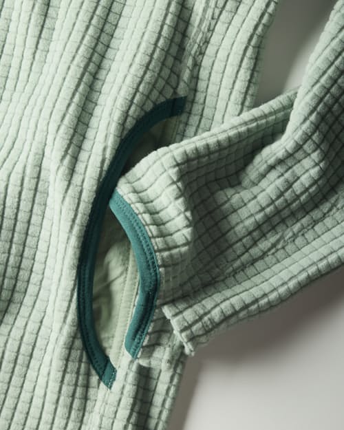 laydown detail image of GridFleece Half-Zip