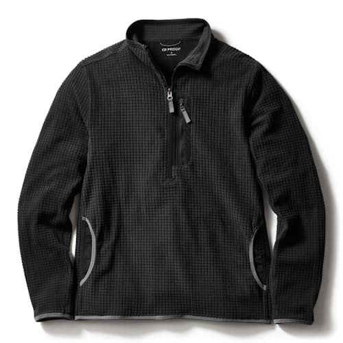 laydown image of GridFleece Half-Zip