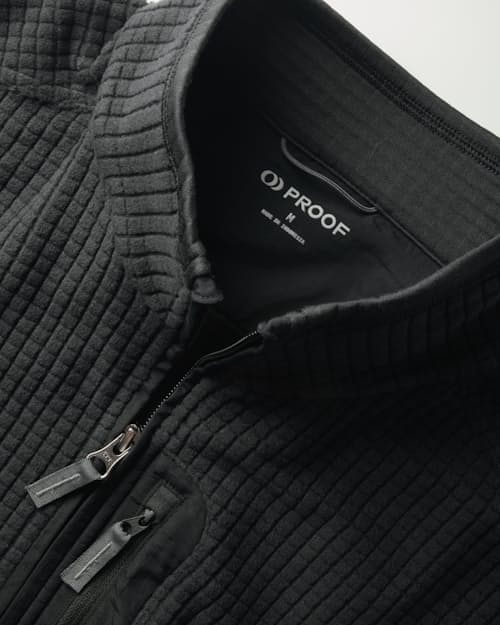 laydown detail image of GridFleece Half-Zip