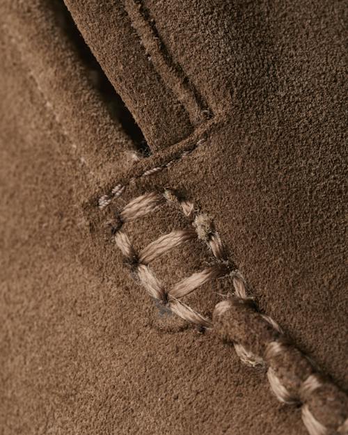 laydown detail image of Suede Shearling Lined Chukka Slipper