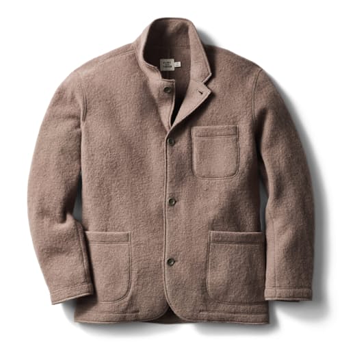 laydown image of Boiled Wool Chore Blazer
