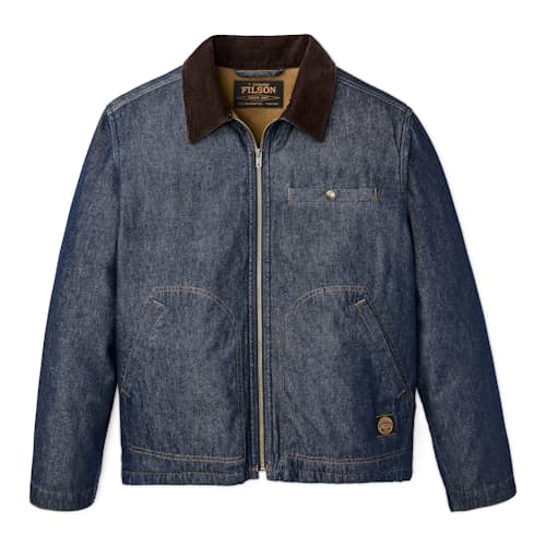 laydown image of Denim Tacoma Jacket