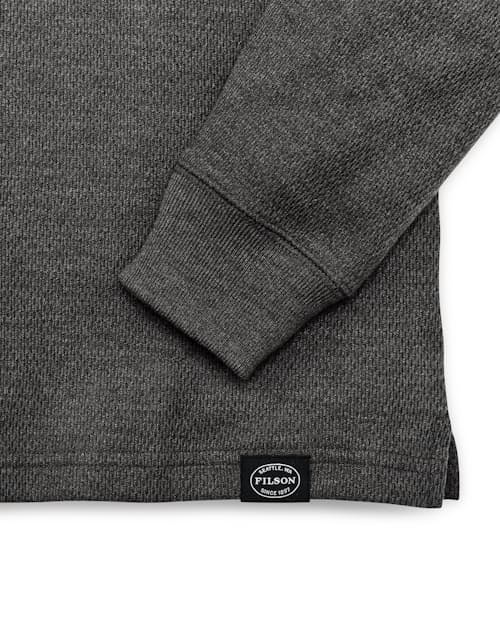 laydown detail image of Waffle Knit Thermal Crewneck
