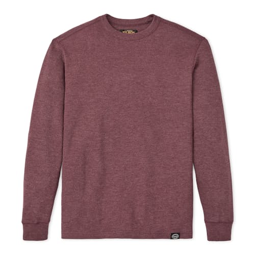 laydown image of Waffle Knit Thermal Crewneck