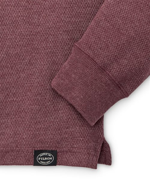 laydown detail image of Waffle Knit Thermal Crewneck