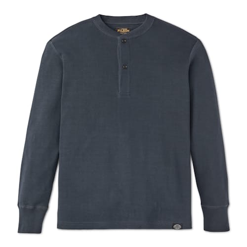 laydown image of Waffle Knit Thermal Henley