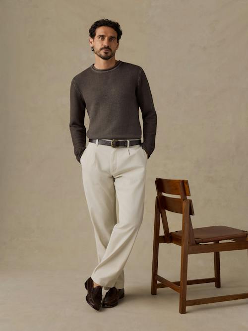 on model image of Sunwashed Dockside Rollneck Sweater