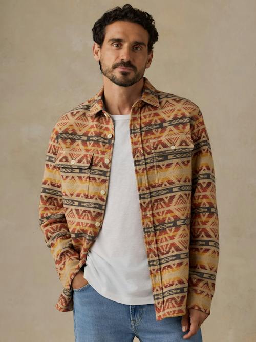 on model image of Lehi Canyon Overshirt