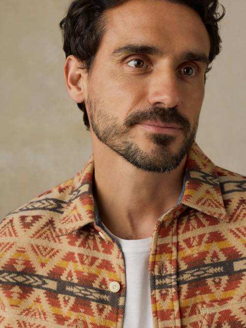 on model image of Lehi Canyon Overshirt