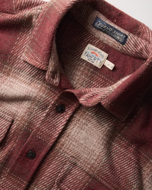 laydown detail image of Legend Sweater Flannel Shirt