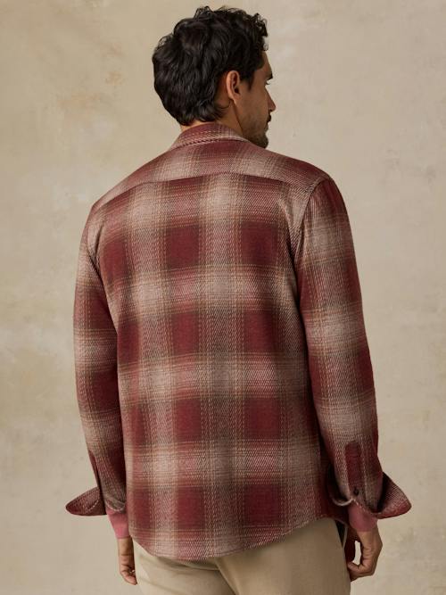 on model image of Legend Sweater Flannel Shirt