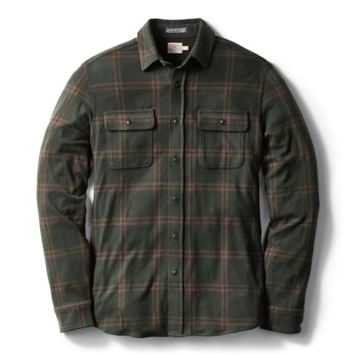 laydown image of Legend Sweater Flannel Shirt