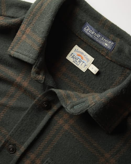 laydown detail image of Legend Sweater Flannel Shirt