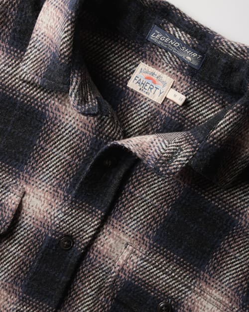 laydown detail image of Legend Sweater Flannel Shirt