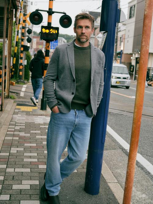 lifestyle image of Inlet Knit Tweed Blazer