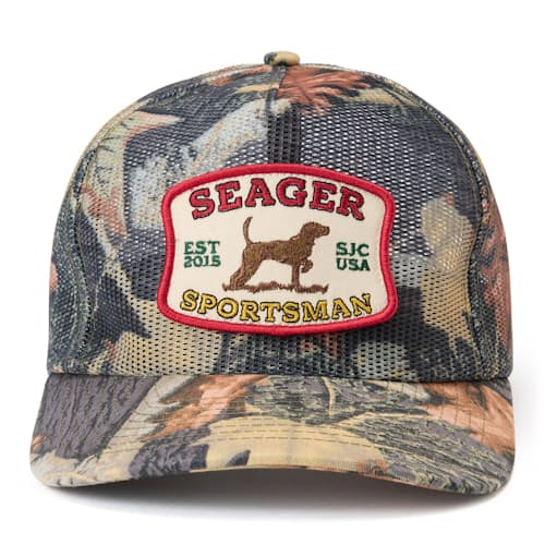 laydown image of Seager Sportsman Mesh Trucker