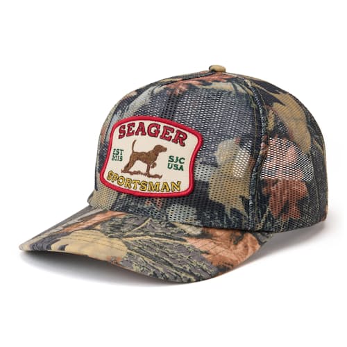 laydown image of Seager Sportsman Mesh Trucker