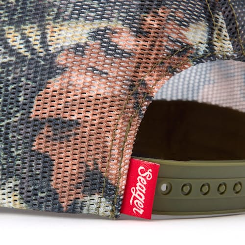 laydown detail image of Seager Sportsman Mesh Trucker