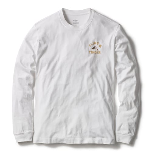 laydown image of Flint and Tinder Graphic Long Sleeve T-Shirt