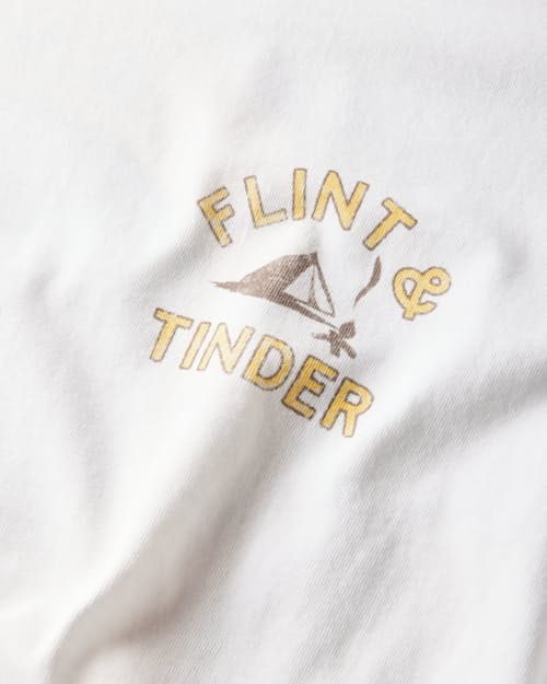 laydown detail image of Flint and Tinder Graphic Long Sleeve T-Shirt