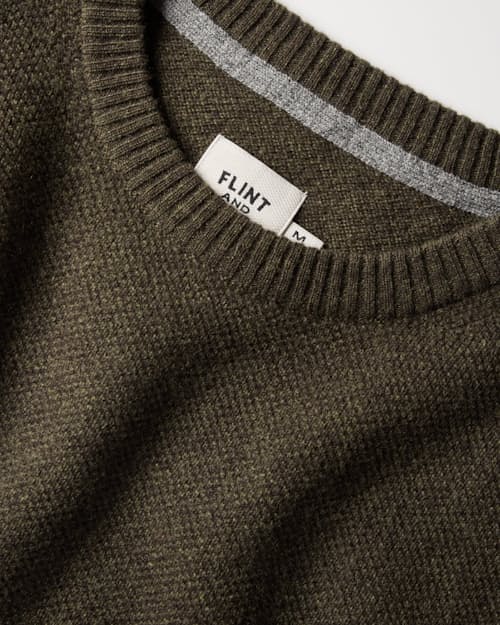 laydown detail image of Fine Merino Crewneck Sweater