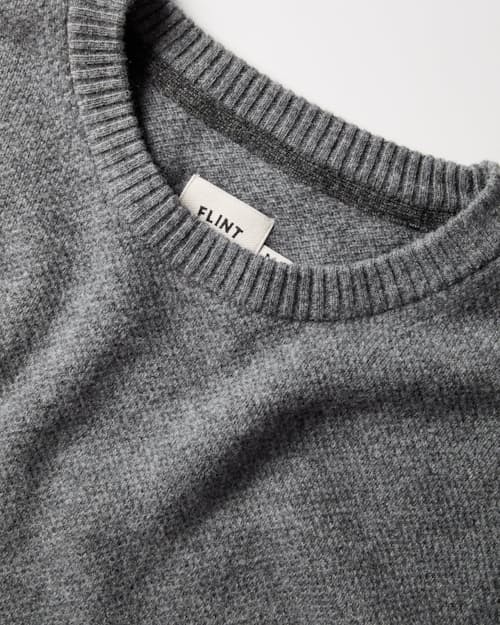 laydown detail image of Fine Merino Crewneck Sweater