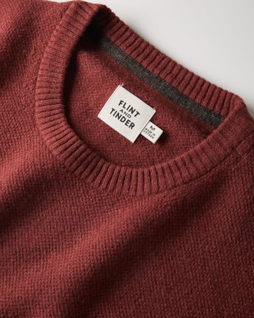 laydown detail image of Fine Merino Crewneck Sweater